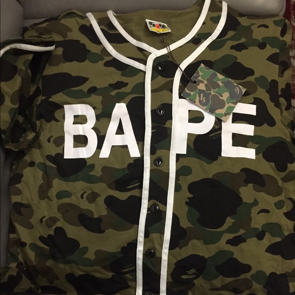bathing ape baseball jersey